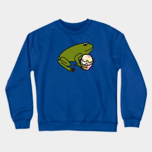 Green Frog Holding Easter Egg Crewneck Sweatshirt